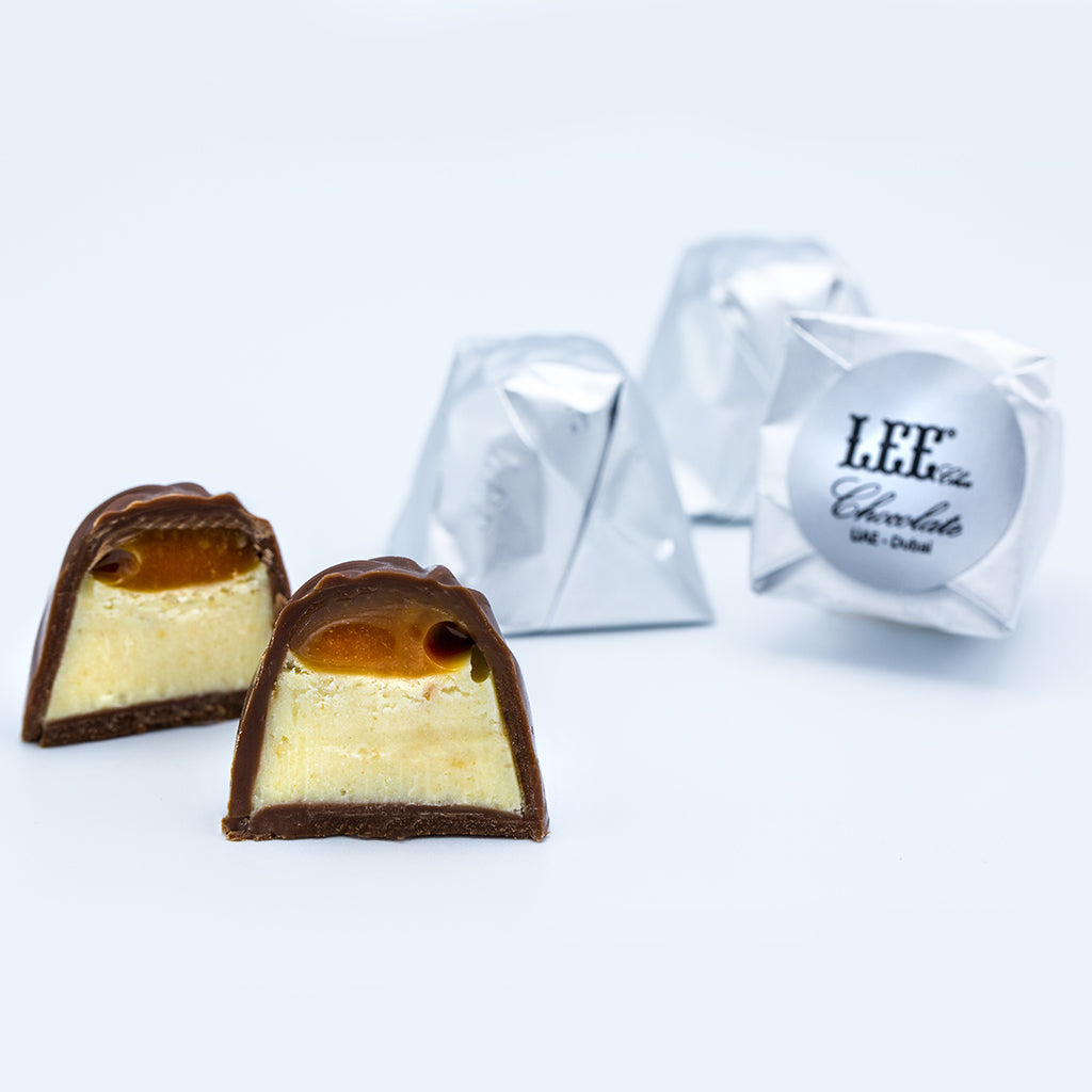 Schokolade mit Karamell-Cheesecake