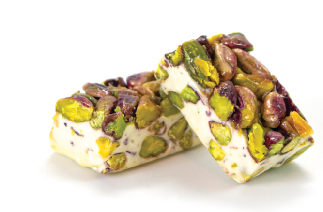 Nougat mit extra Pistazien