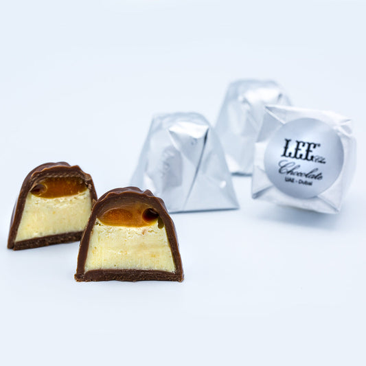 Schokolade mit Karamell-Cheesecake